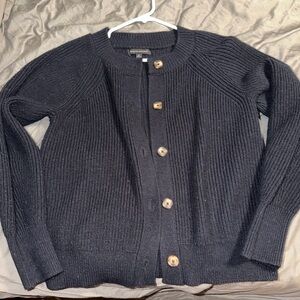 Banana Republic Charcoal Button-Up Cardigan
